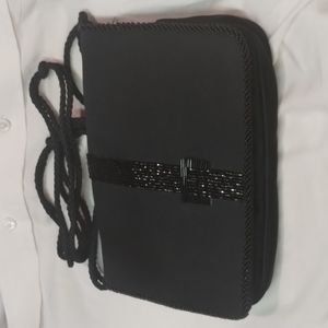 Wallborg Clutch 40s beaded black on black Wallborg